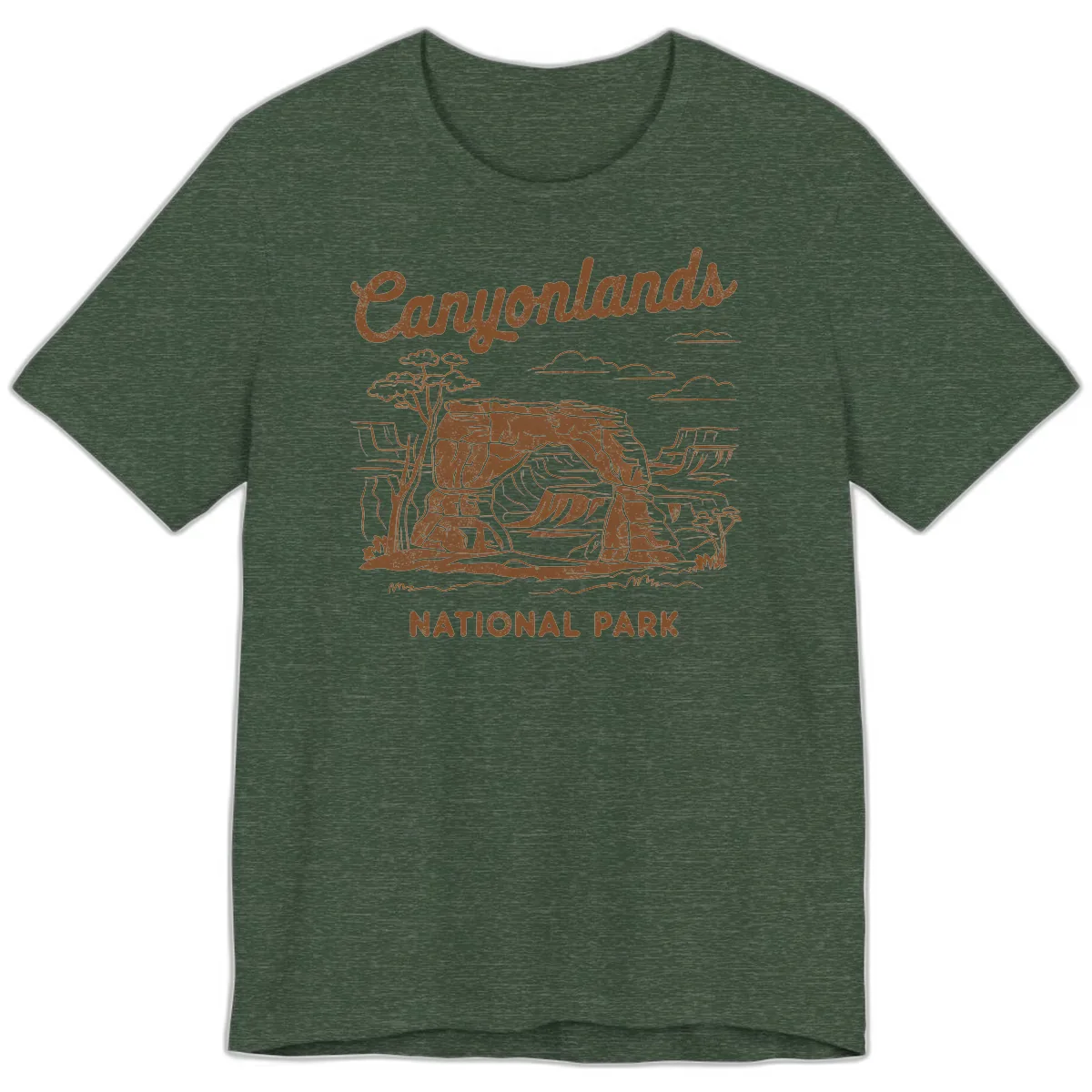 Canyonlands National Park Desert Vista Premium T-Shirt in Heather Forest