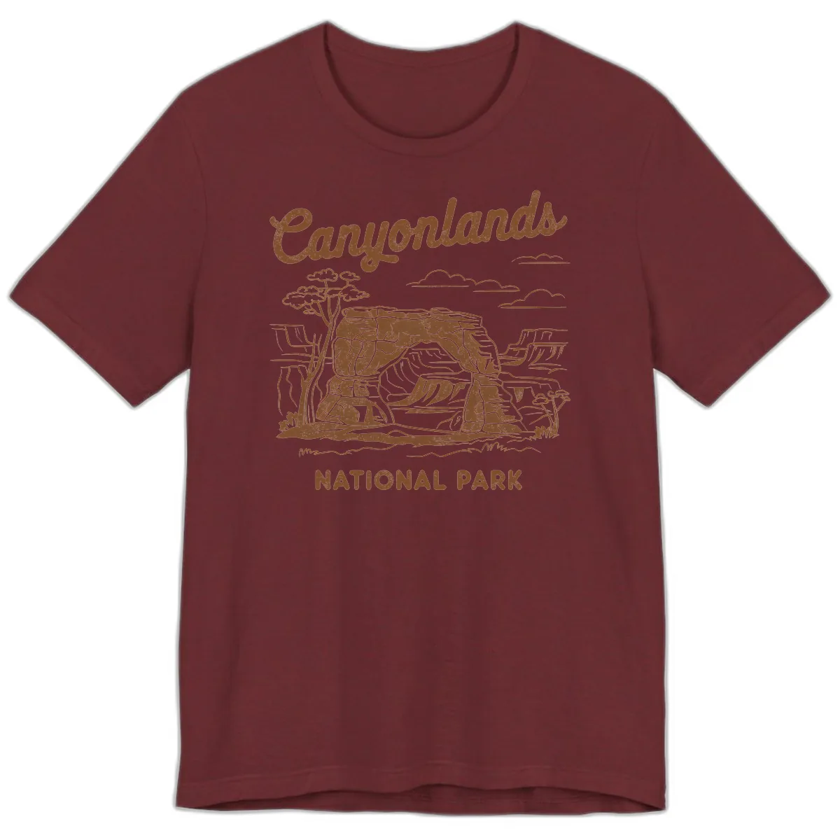 Canyonlands National Park Desert Vista Premium T-Shirt in Heather Cardinal