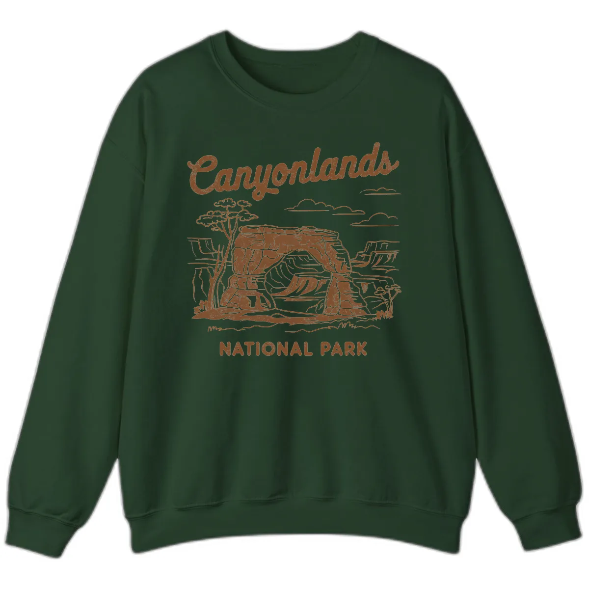 Canyonlands National Park Desert Vista Sweatshirt in Forest Green