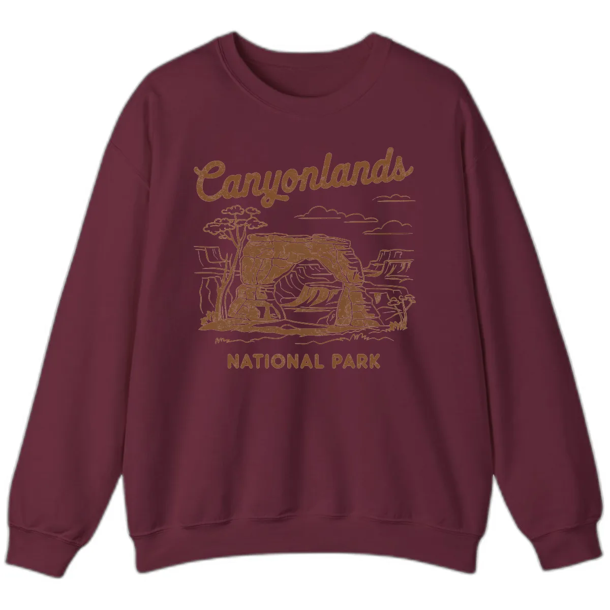 Canyonlands National Park Desert Vista Sweatshirt in Maroon