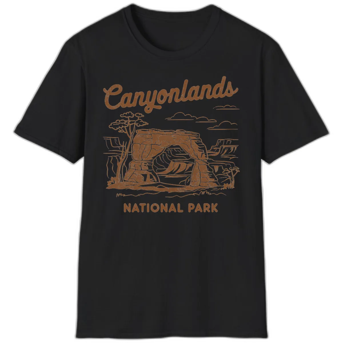 Canyonlands National Park Desert Vista T-Shirt in Black
