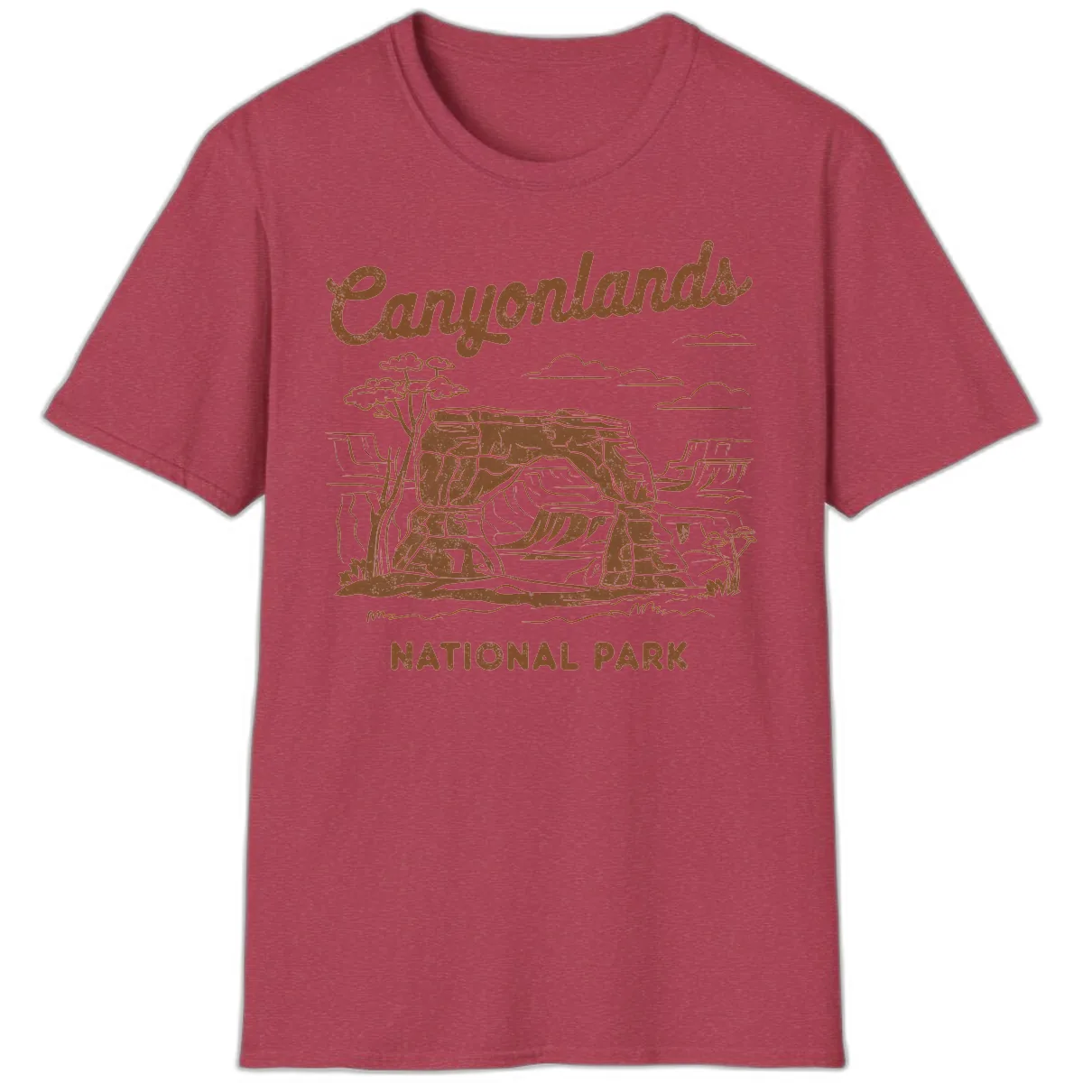 Canyonlands National Park Desert Vista T-Shirt in Heather Cardinal