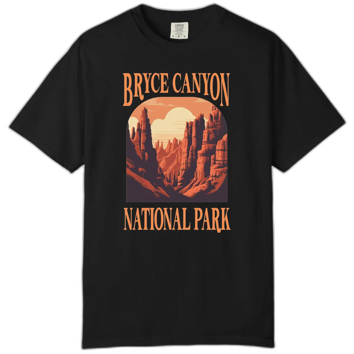 Bryce Canyon National Park Sunset Comfort Color in Black