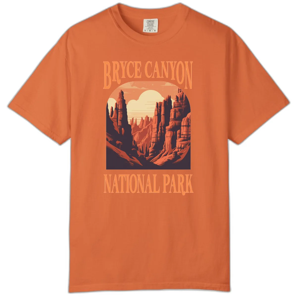 Bryce Canyon National Park Sunset Comfort Color in Burnt Orange