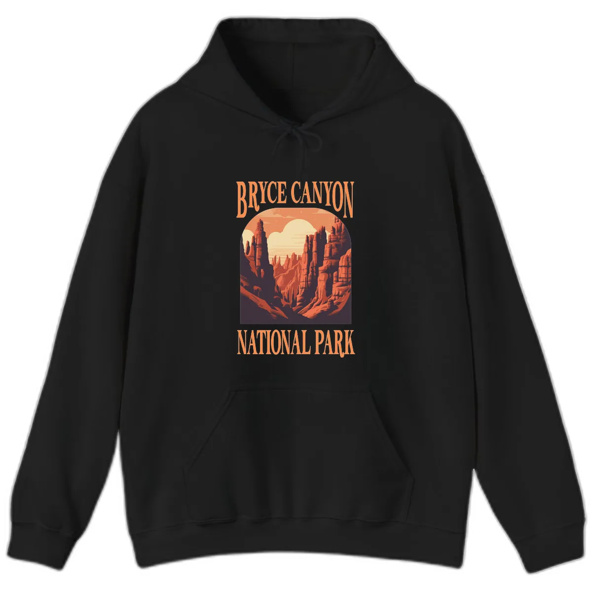Bryce Canyon National Park Sunset Hoodie in Black