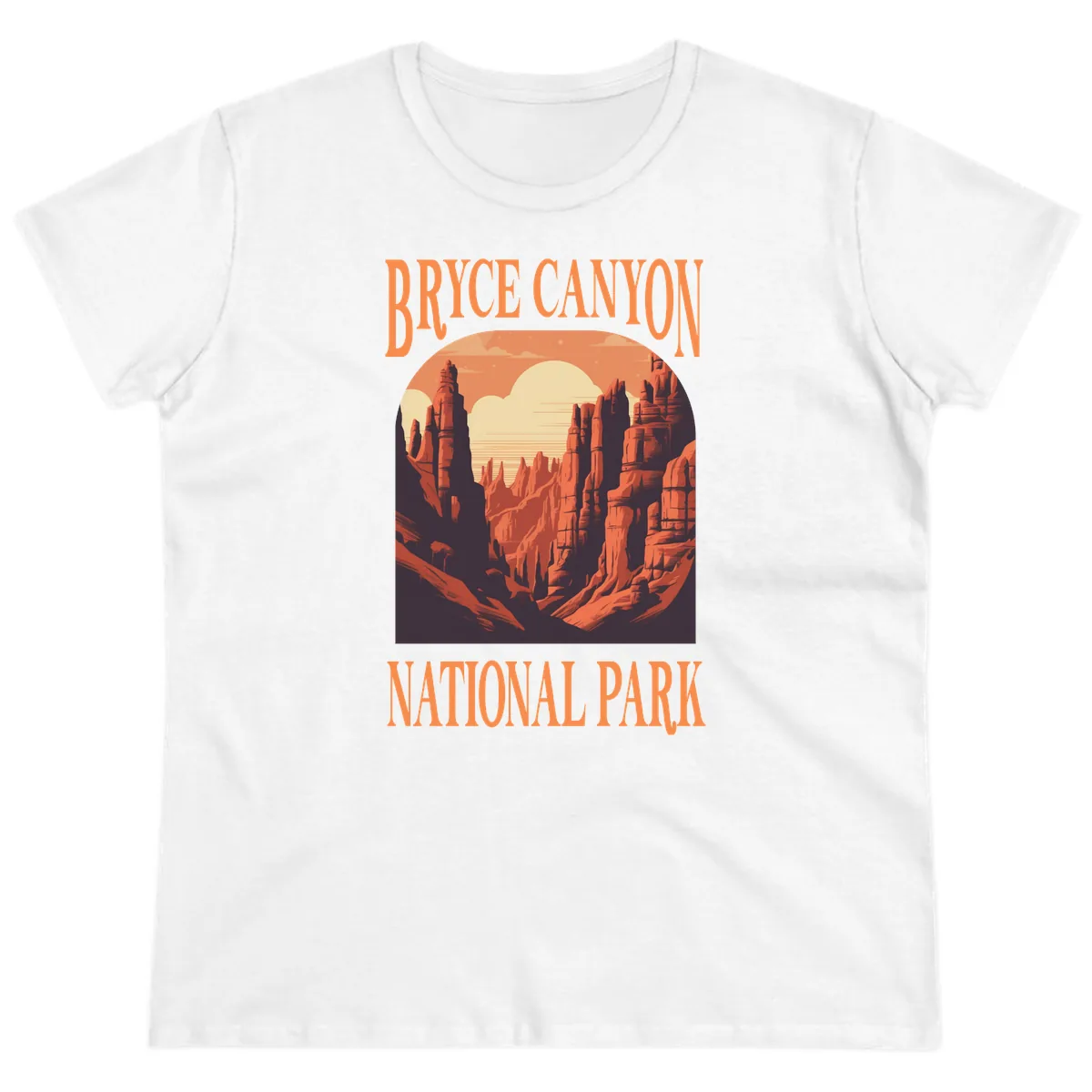 Bryce Canyon National Park Sunset Ladies Tee in White