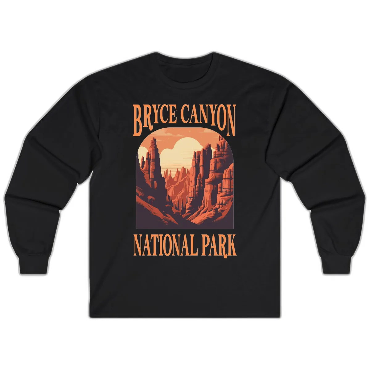 Bryce Canyon National Park Sunset Long Sleeve in Black