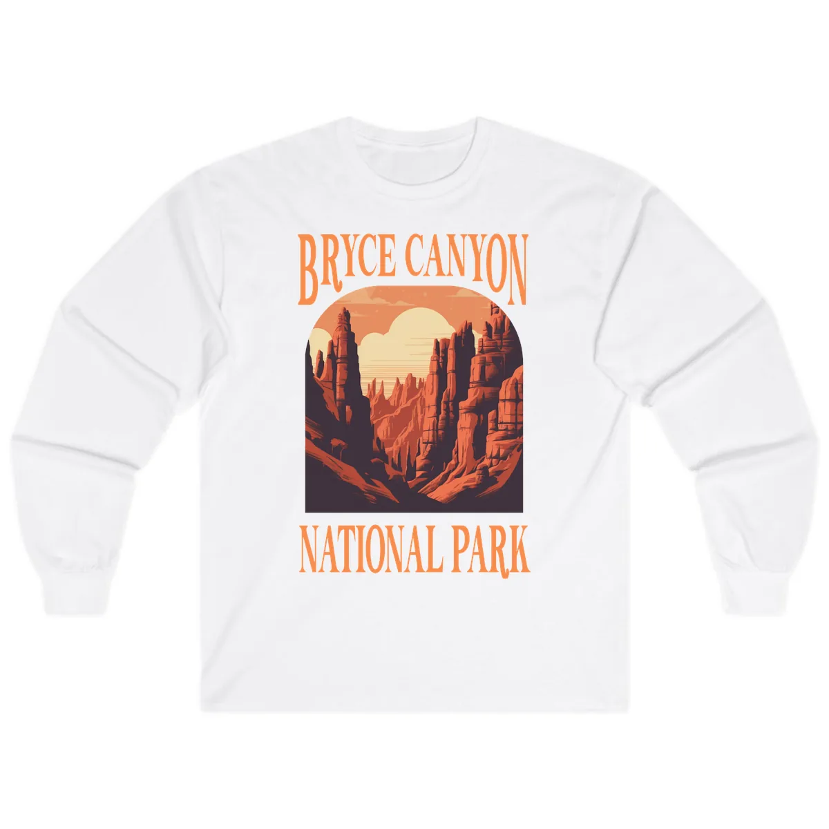 Bryce Canyon National Park Sunset Long Sleeve in White