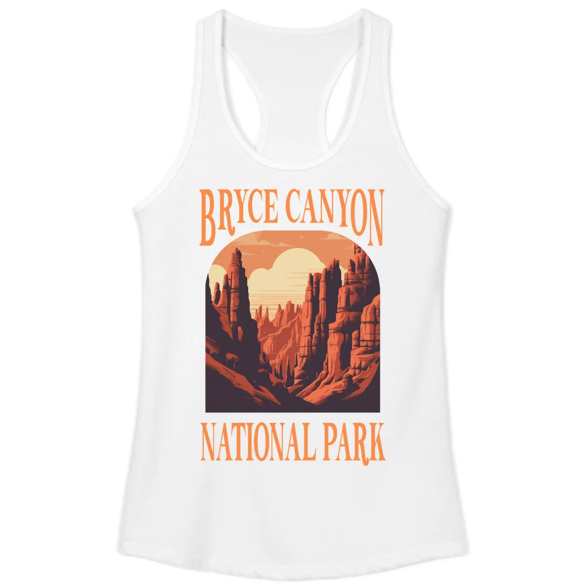 Bryce Canyon National Park Sunset Ladies Tank in White