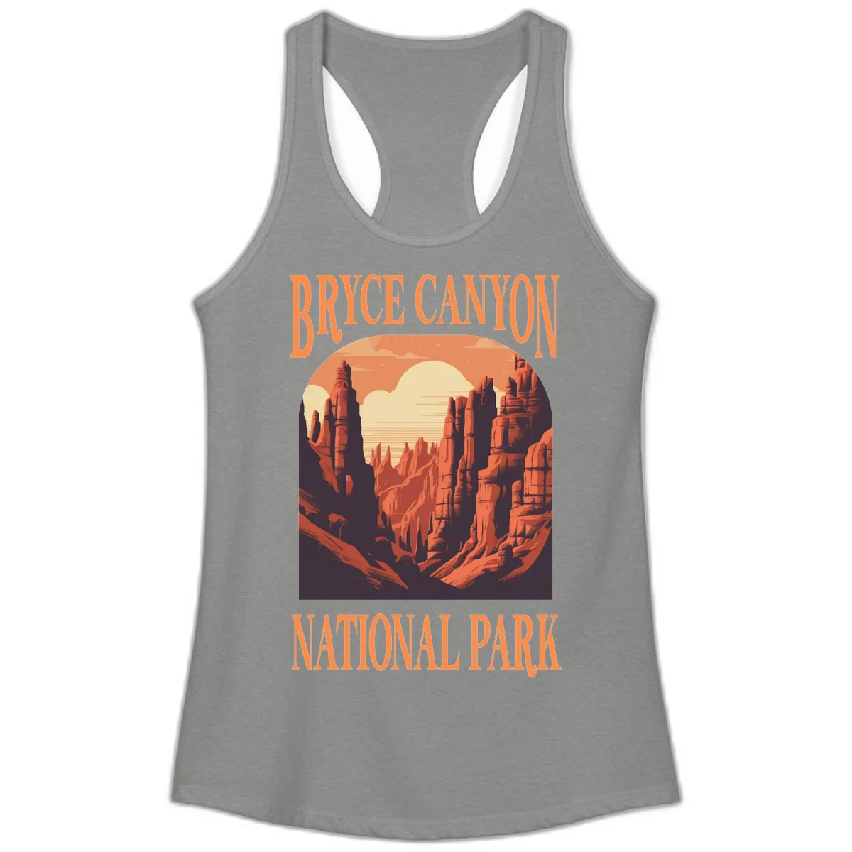 Bryce Canyon National Park Sunset Ladies Tank in Heather Grey