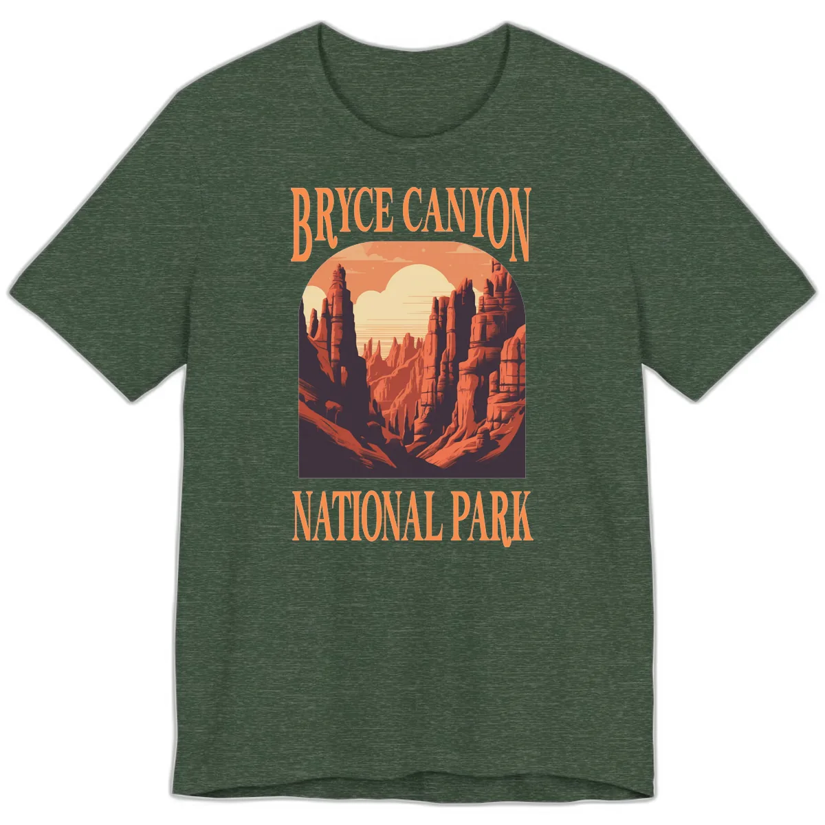 Bryce Canyon National Park Sunset Premium T-Shirt in Heather Forest