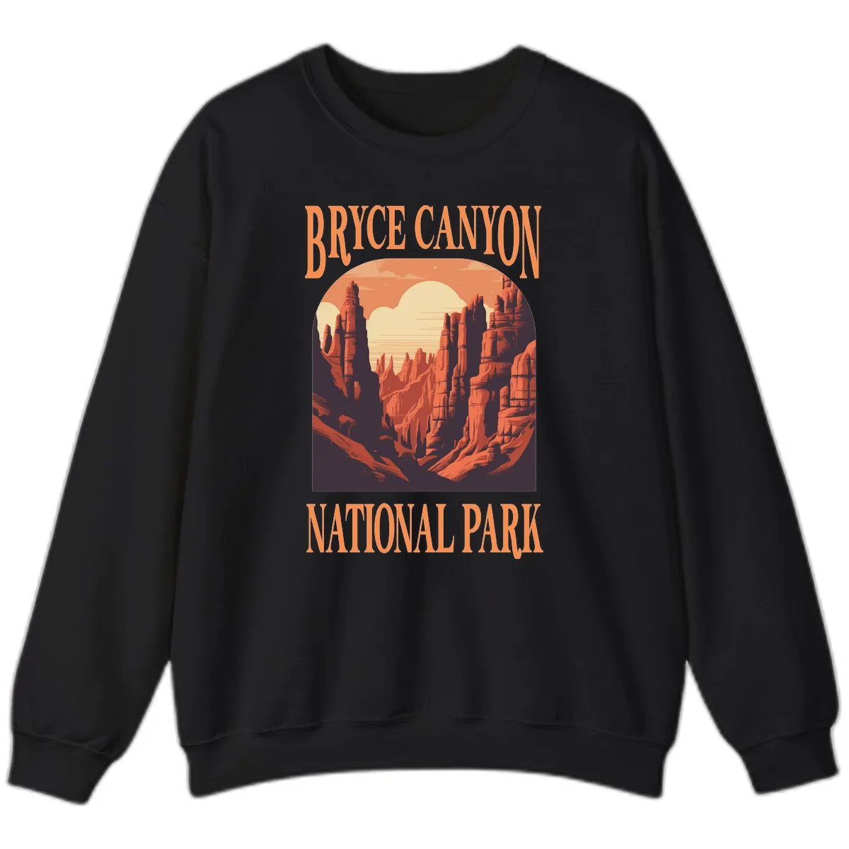 Bryce Canyon National Park Sunset Sweatshirt in Black