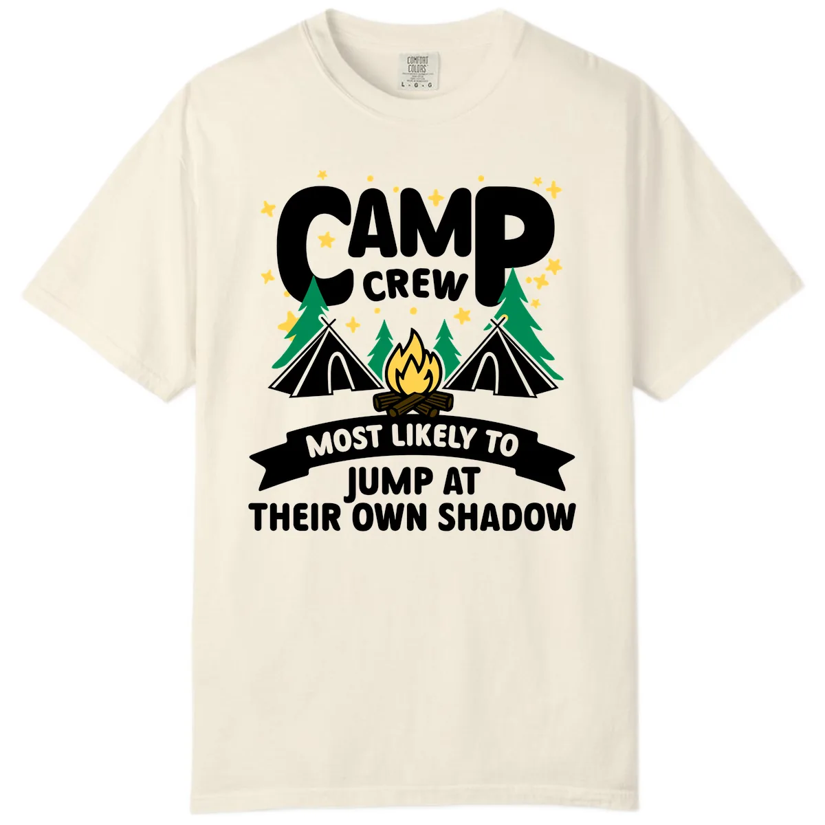 Camp Crew Shadow Jumpers Comfort Color in Ivory