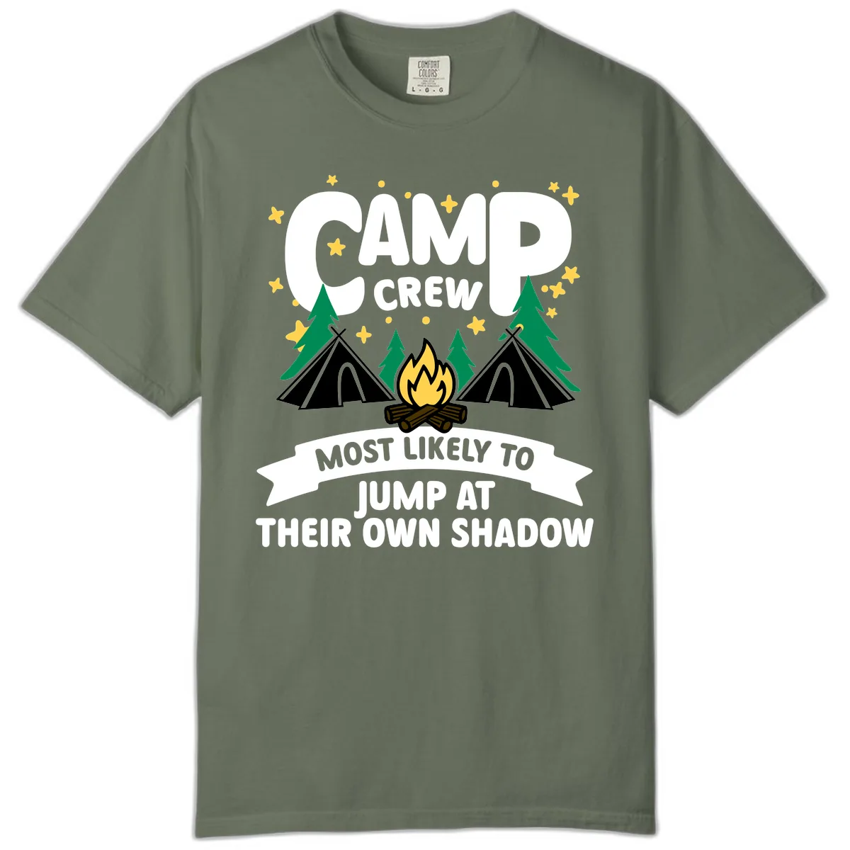 Camp Crew Shadow Jumpers Comfort Color in Moss