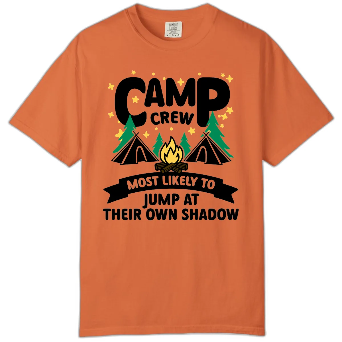Camp Crew Shadow Jumpers Comfort Color in Burnt Orange