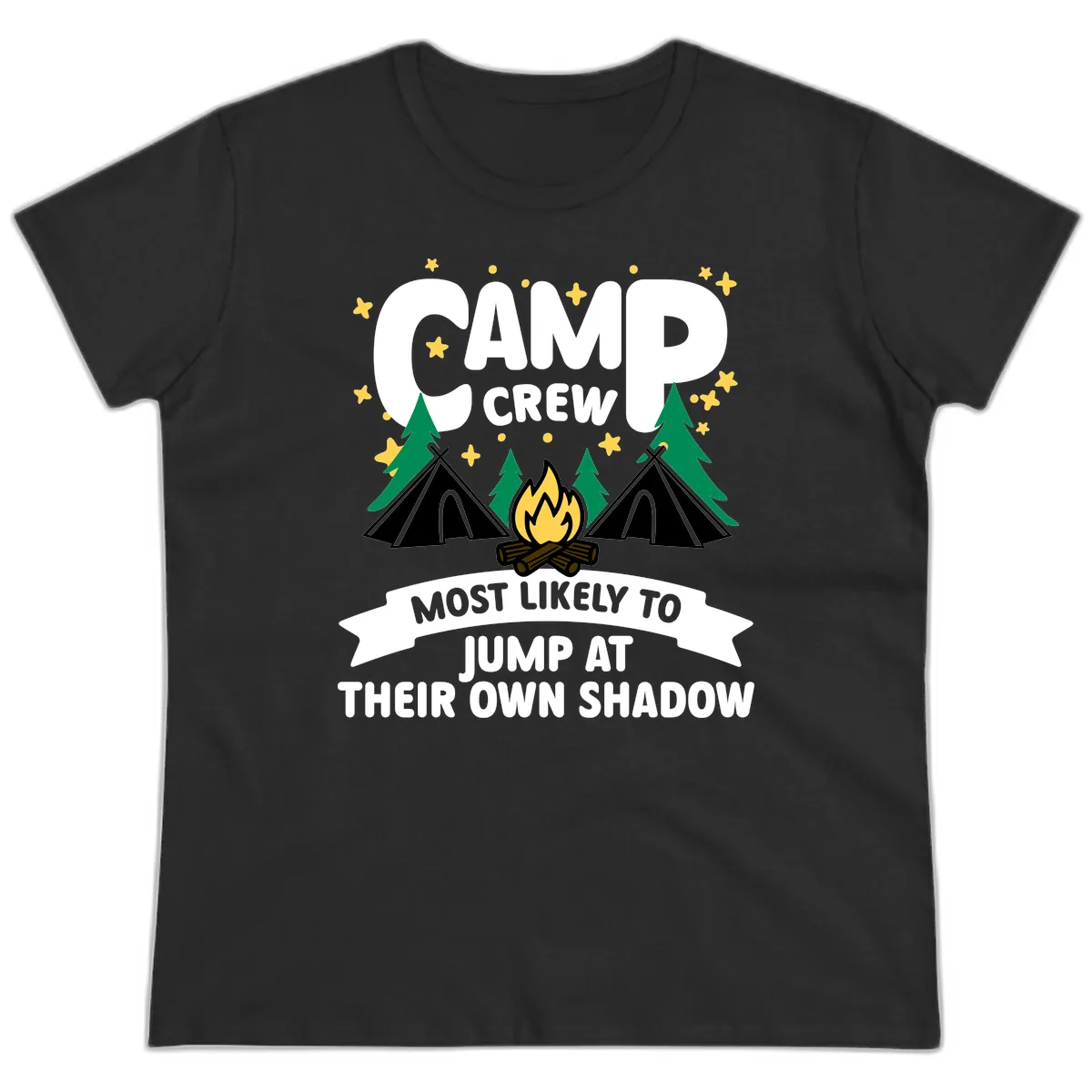 Camp Crew Shadow Jumpers Ladies Tee in Black