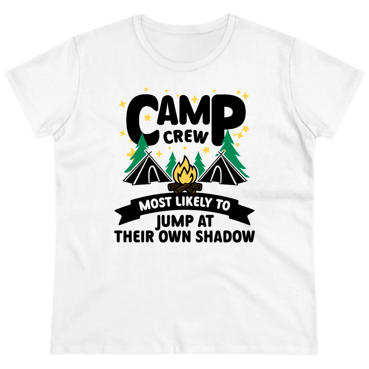 Camp Crew Shadow Jumpers Ladies Tee in White