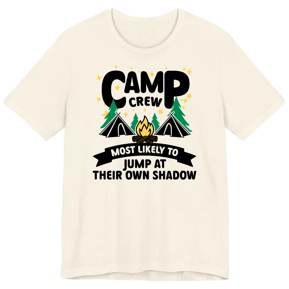 Camp Crew Shadow Jumpers Premium T-Shirt in Natural