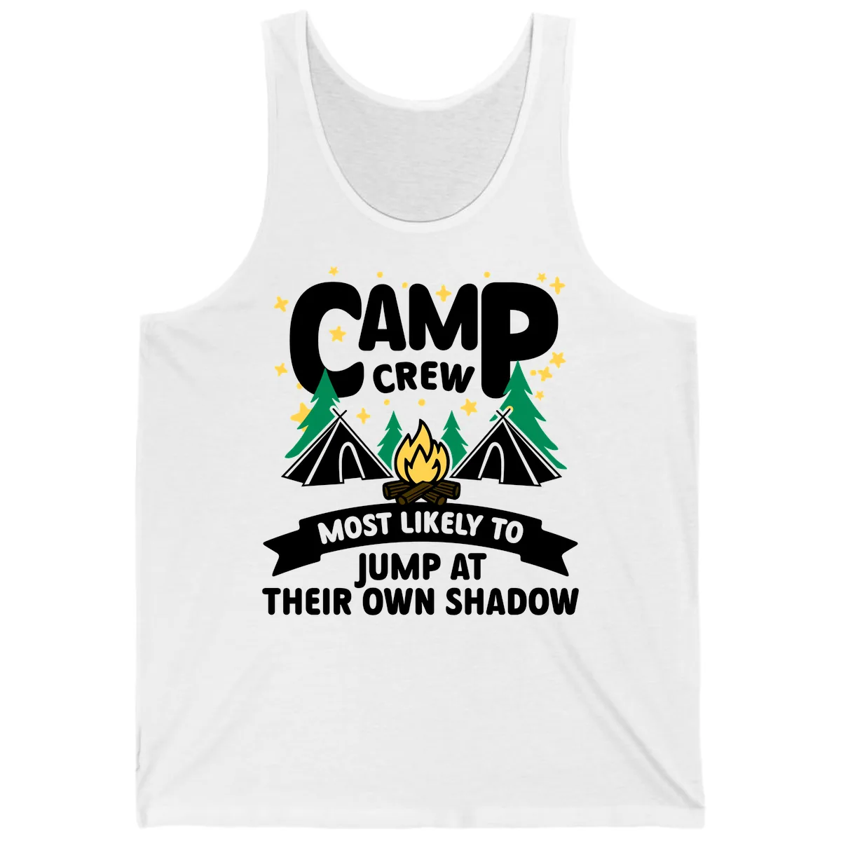 Camp Crew Shadow Jumpers Tank in White