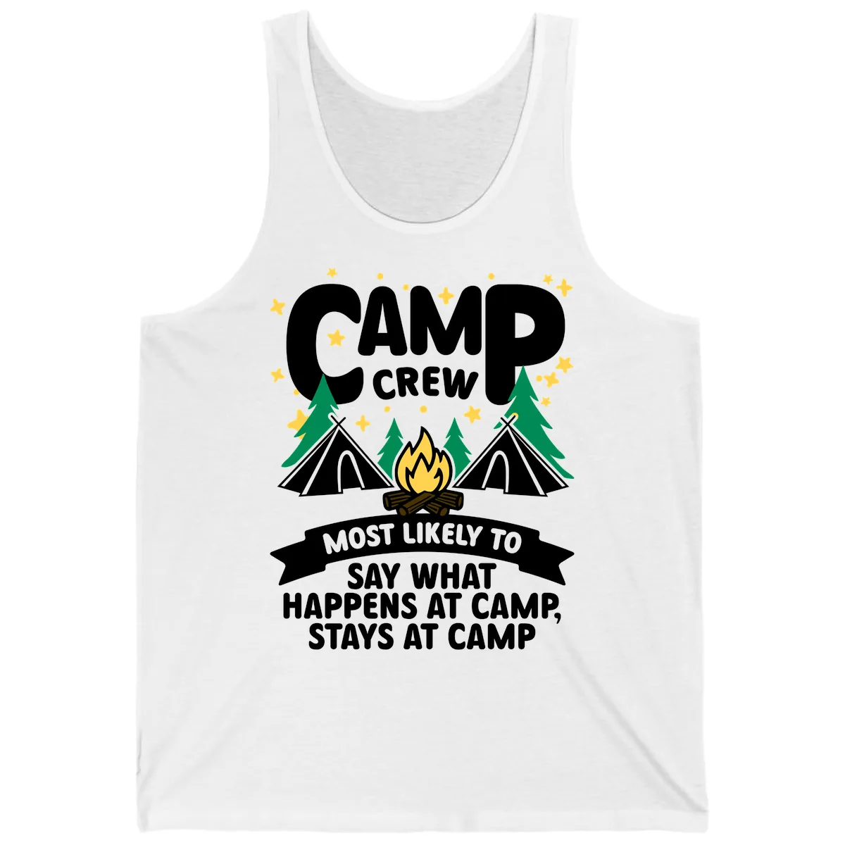Camp Crew What Happens At Camp Tank in White