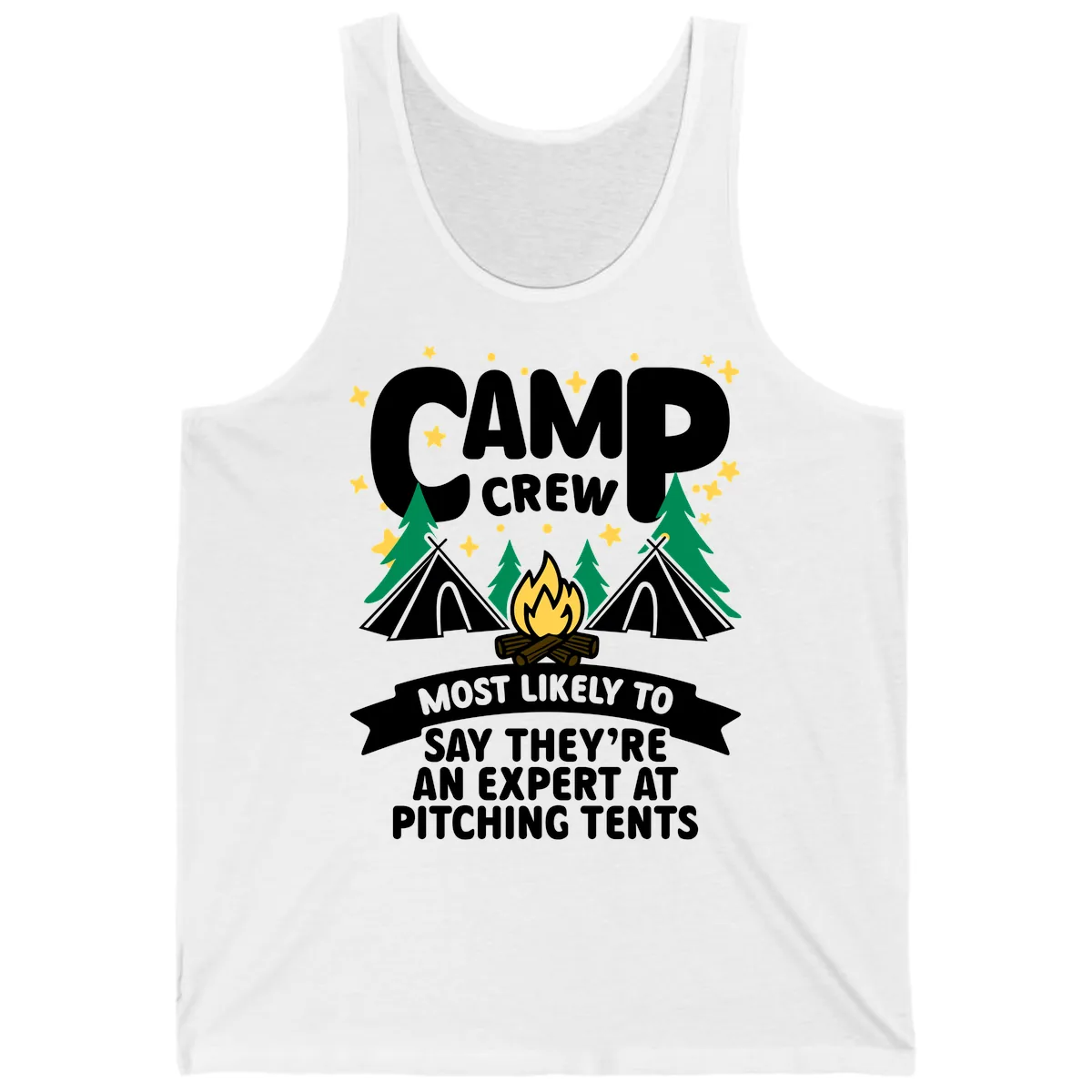Camp Crew Tent Pitching Experts Tank in White