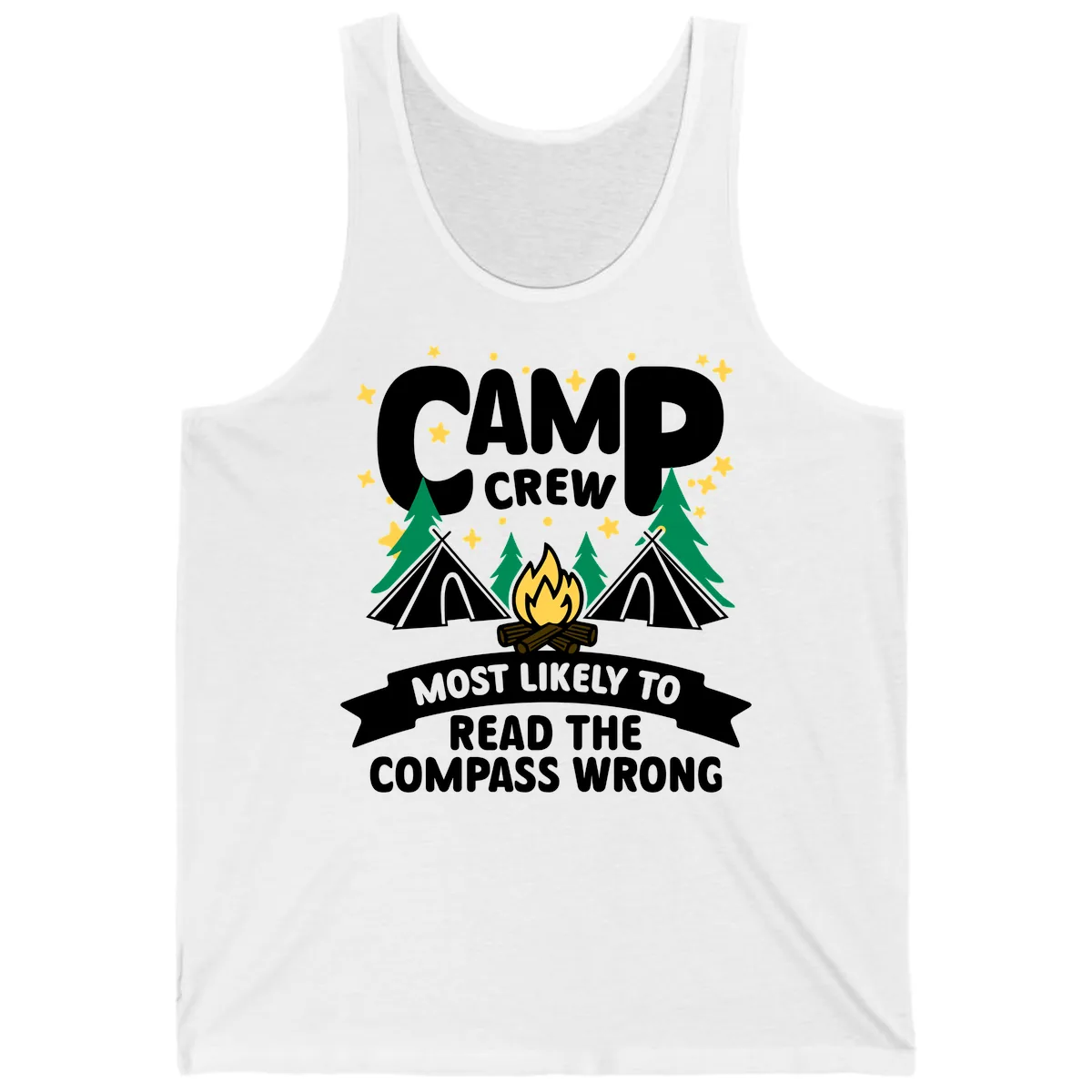 Camp Crew Compass Wrong Tank in White