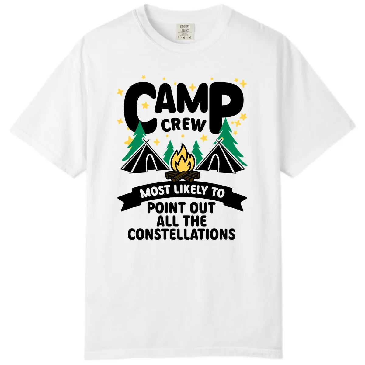 Camp Crew Constellation Guide Comfort Color in White