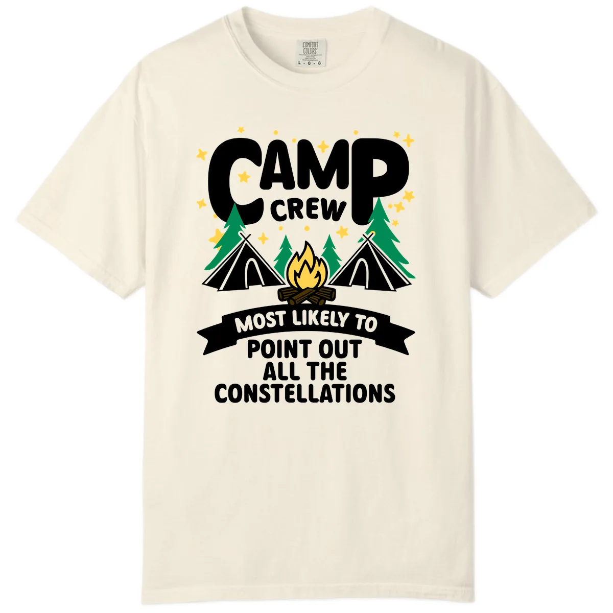 Camp Crew Constellation Guide Comfort Color in Ivory