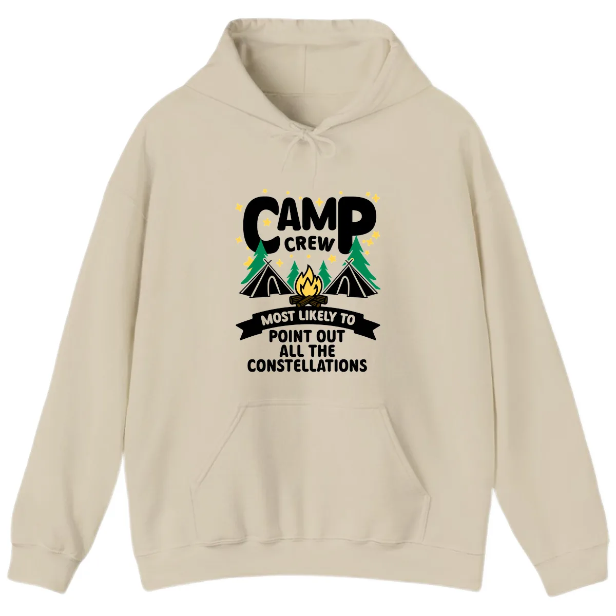 Camp Crew Constellation Guide Hoodie in Sand
