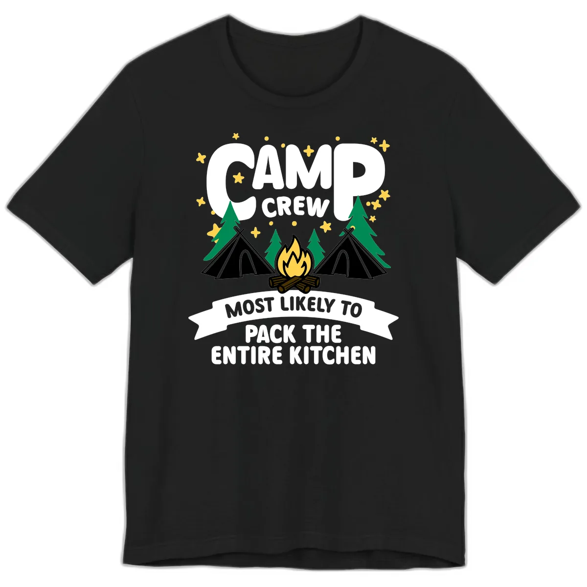 Camp Crew Most Likely To Pack The Kitchen Premium T-Shirt in Black