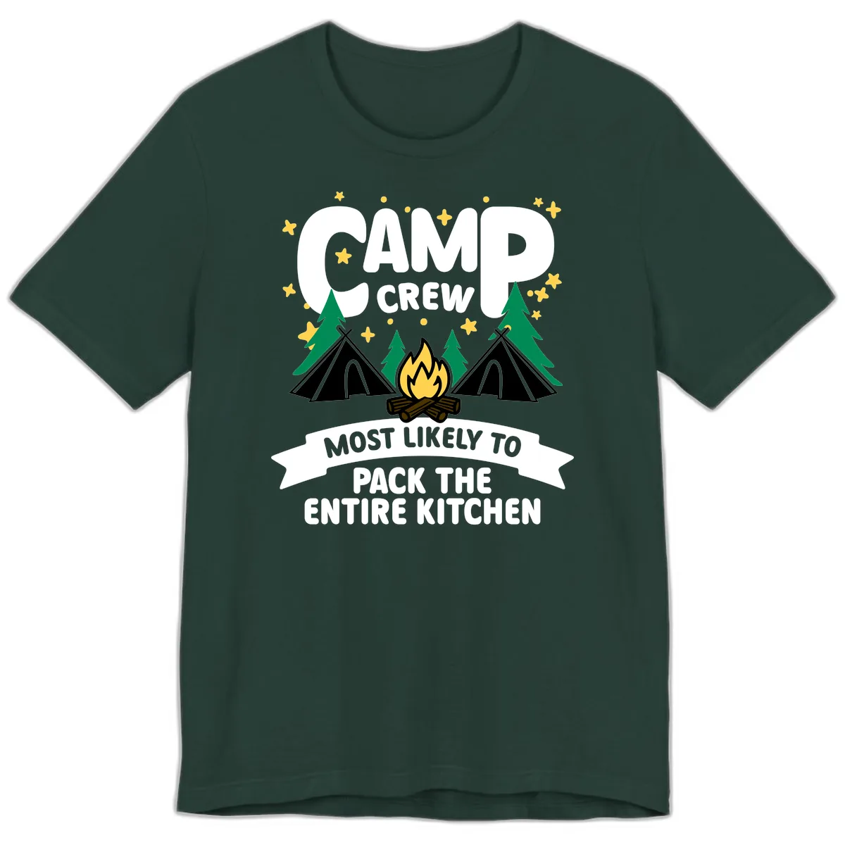 Camp Crew Most Likely To Pack The Kitchen Premium T-Shirt in Forest