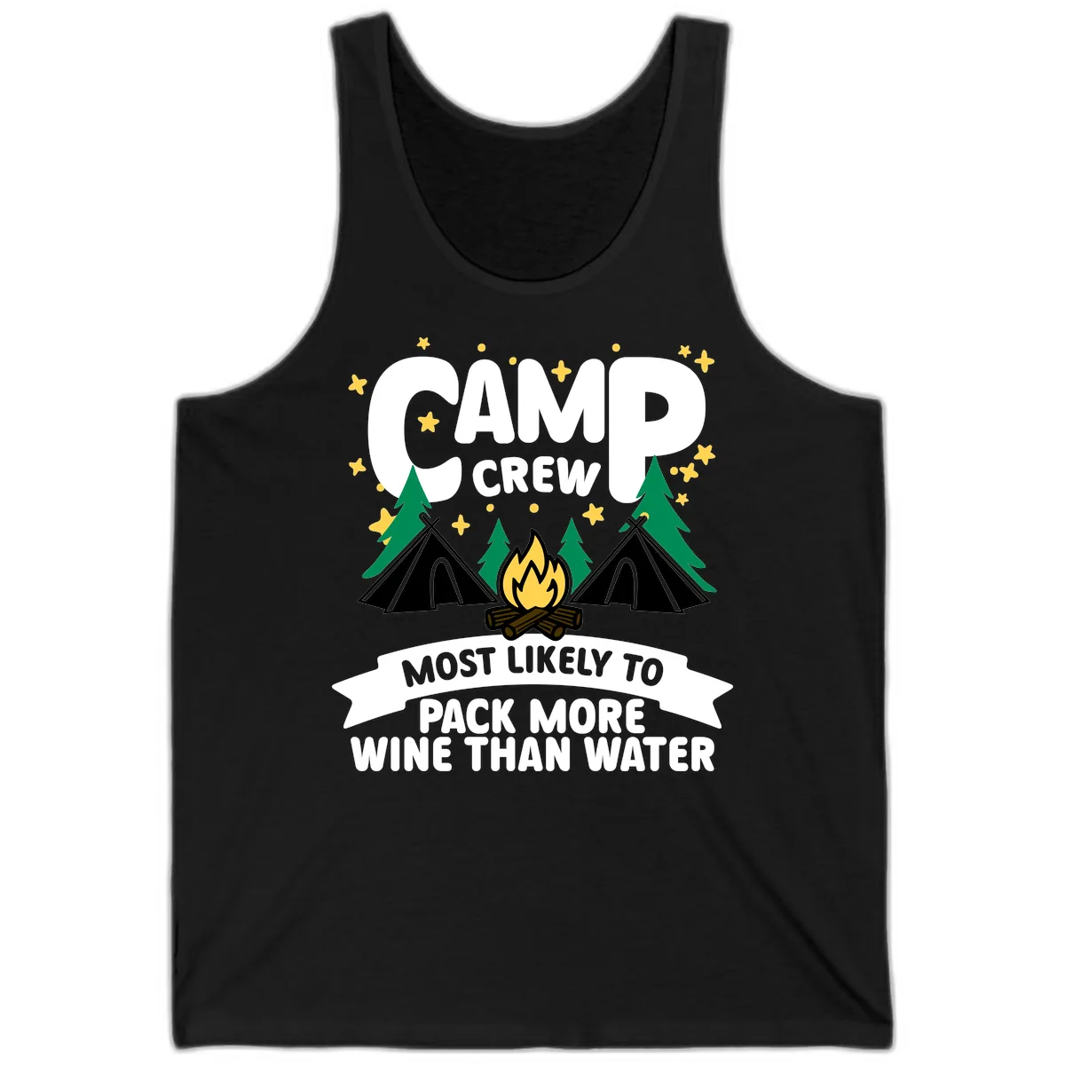 Camp Crew Wine Over Water Tank in Black