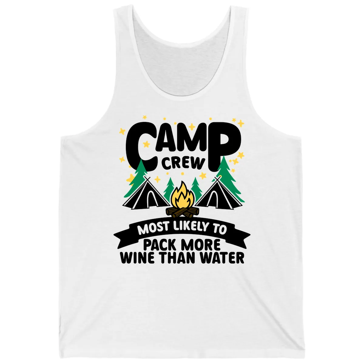 Camp Crew Wine Over Water Tank in White
