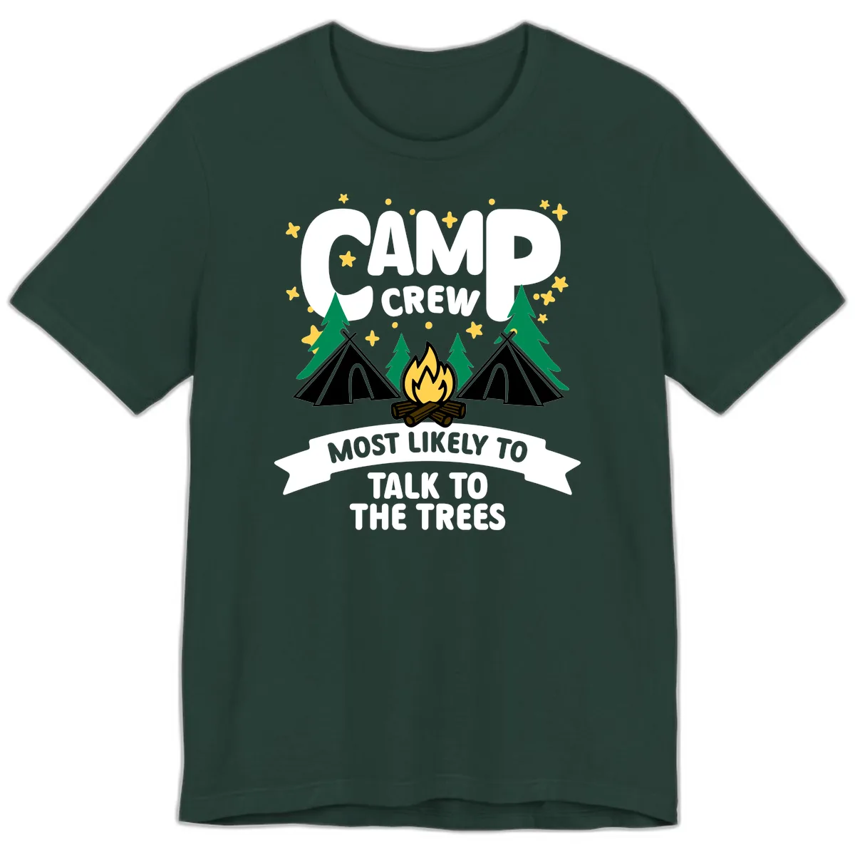 Camp Crew Most Likely To Talk To Trees Premium T-Shirt in Forest
