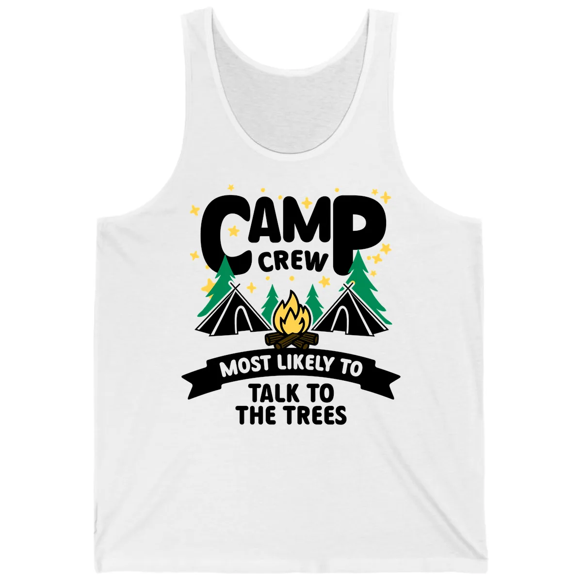 Camp Crew Most Likely To Talk To Trees Tank in White