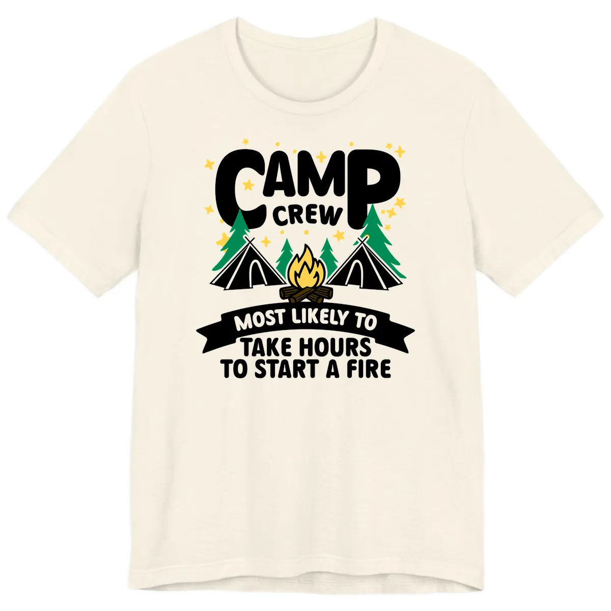 Camp Crew Most Likely To Take Hours Premium T-Shirt in Natural