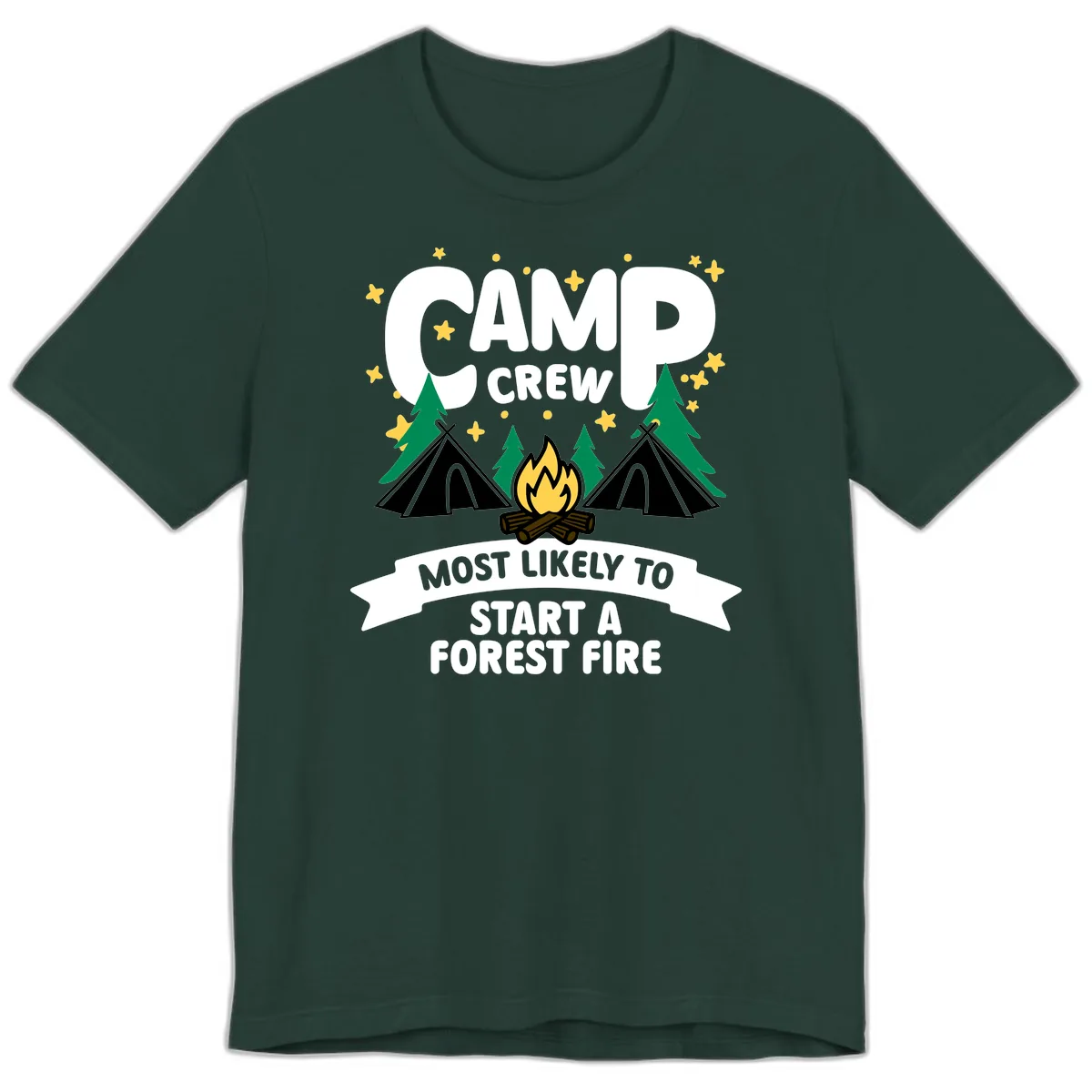 Camp Crew Most Likely Forest Fire Premium T-Shirt in Forest
