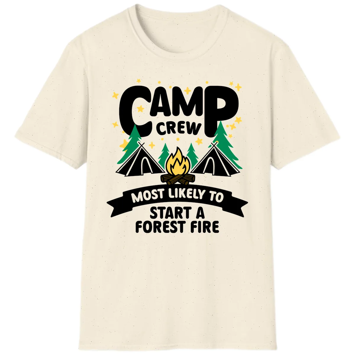 Camp Crew Most Likely Forest Fire T-Shirt in Natural