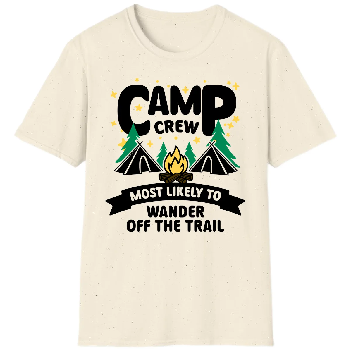 Camp Crew Most Likely To Wander Off Trail T-Shirt in Natural