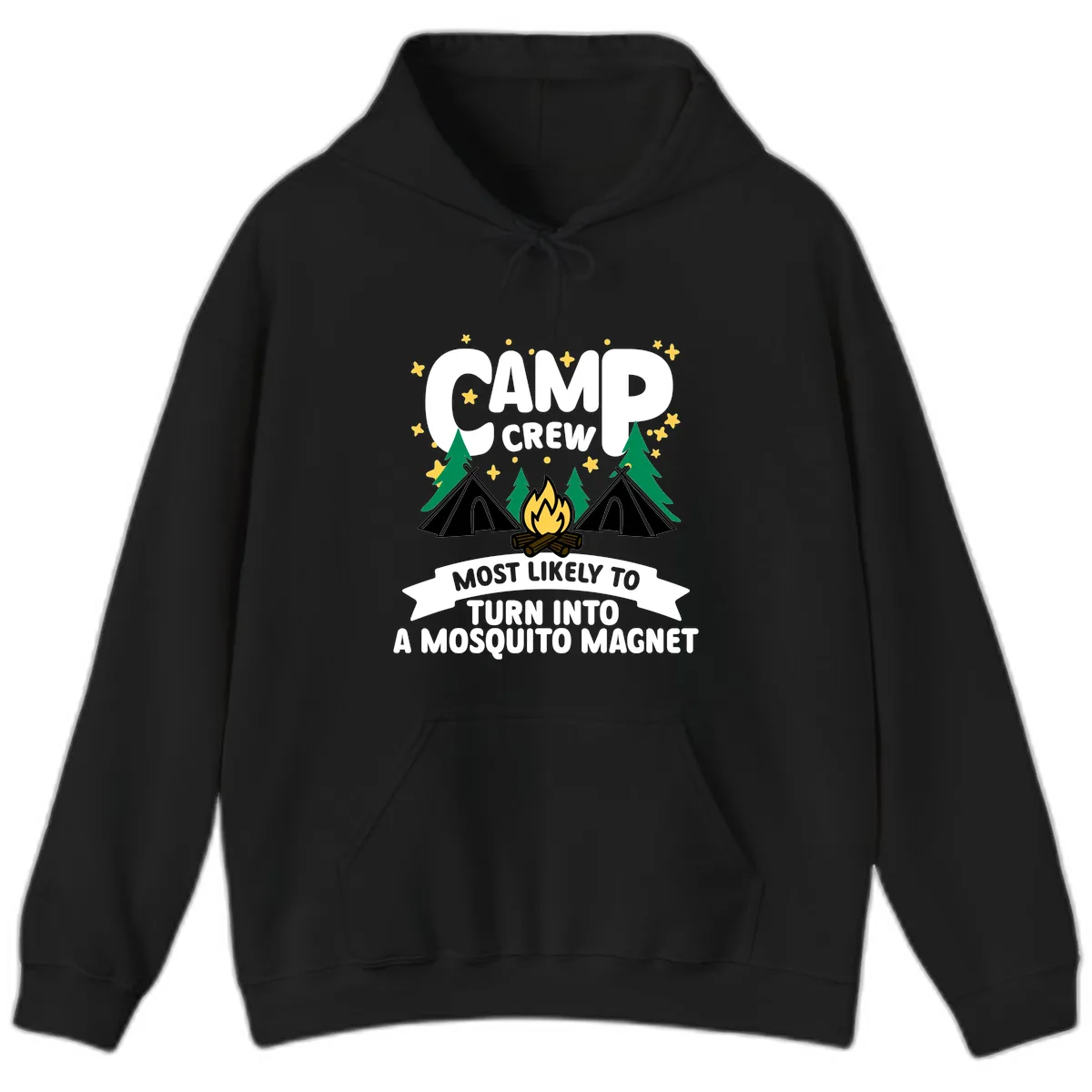 Camp Crew Mosquito Magnet Hoodie in Black