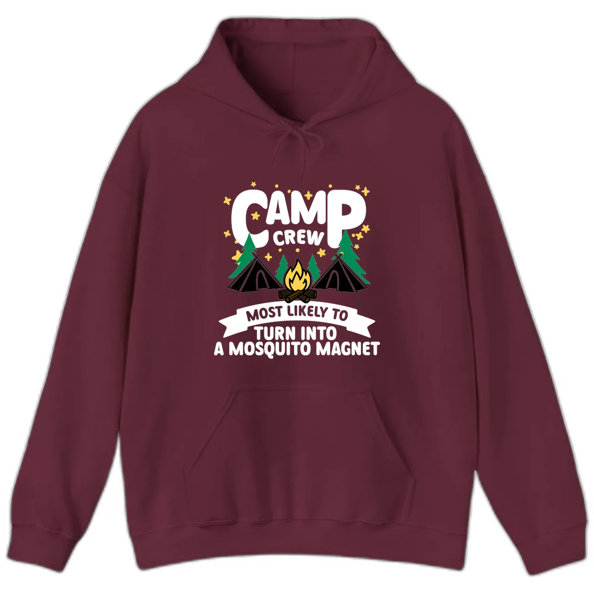 Camp Crew Mosquito Magnet Hoodie in Maroon