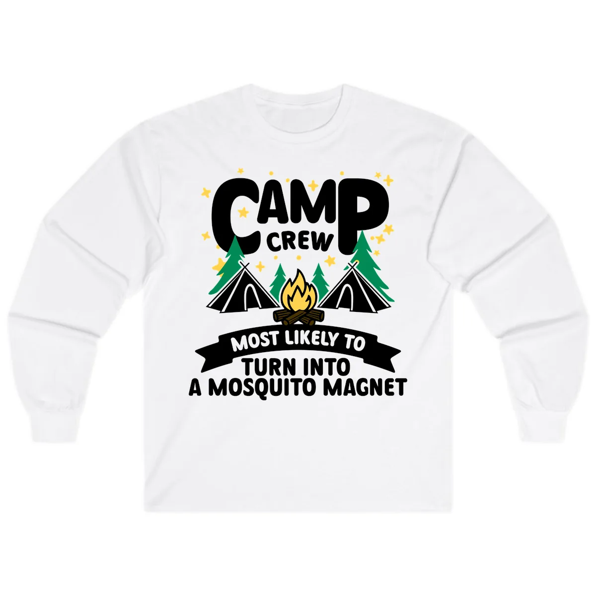 Camp Crew Mosquito Magnet Long Sleeve in White