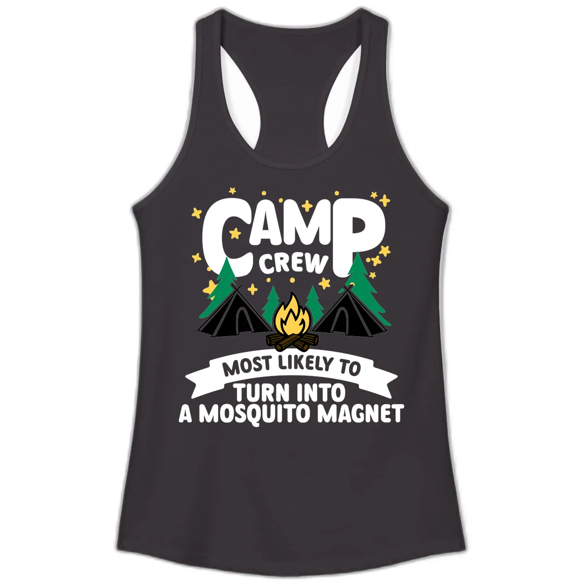 Camp Crew Mosquito Magnet Ladies Tank in Black