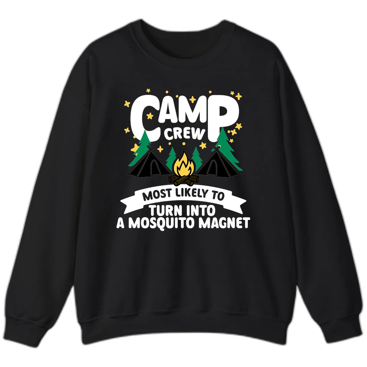 Camp Crew Mosquito Magnet Sweatshirt in Black
