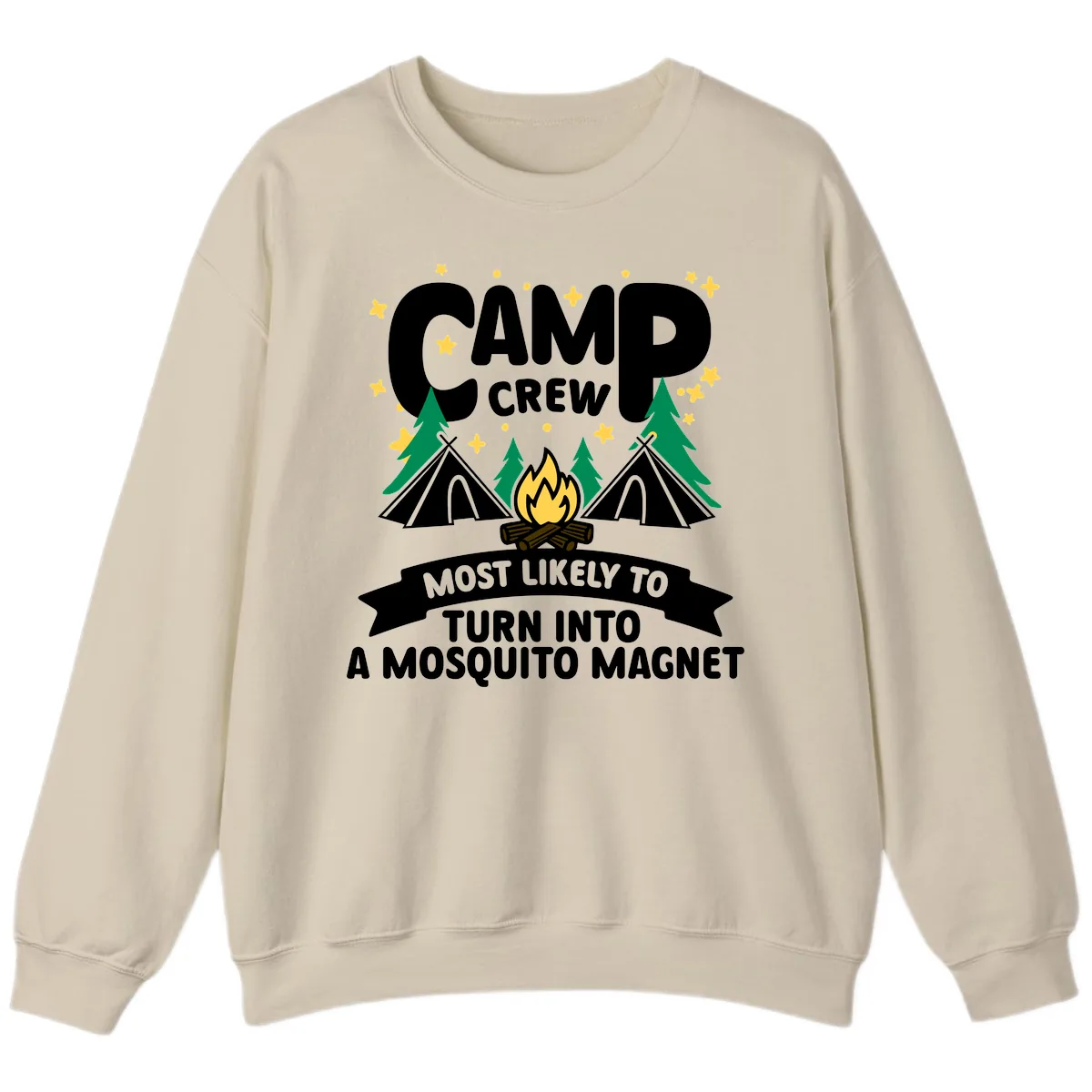 Camp Crew Mosquito Magnet Sweatshirt in Sand