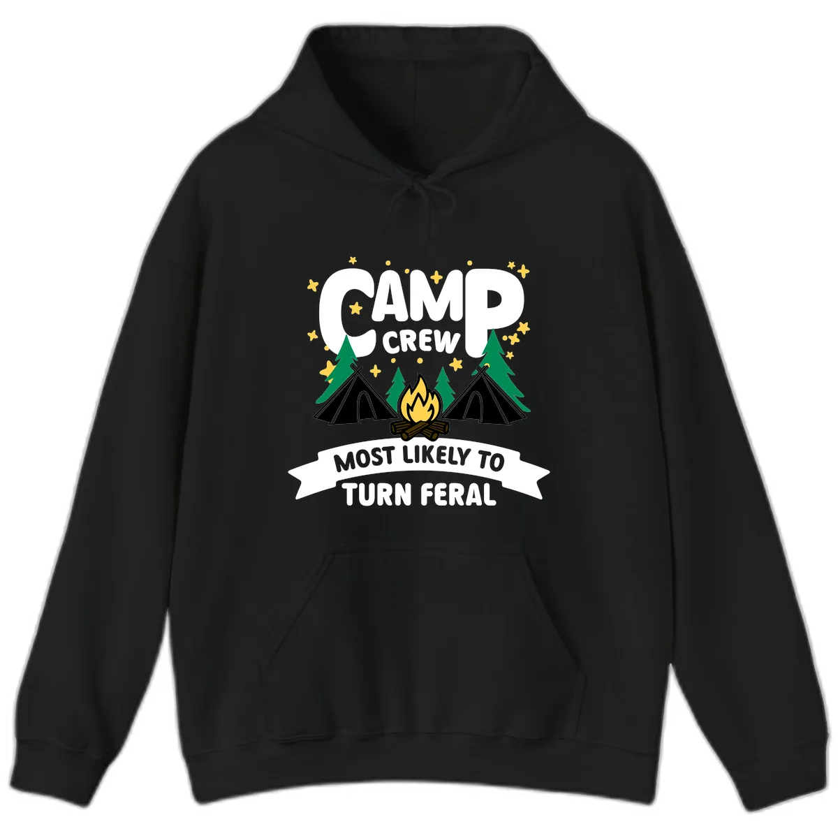 Camp Crew Most Likely To Turn Feral Hoodie in Black