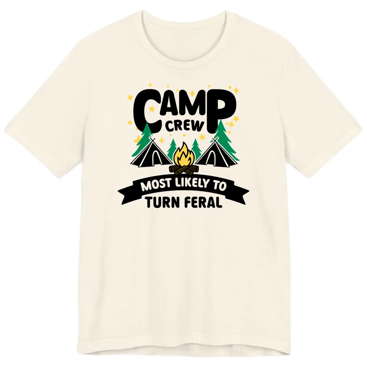 Camp Crew Most Likely To Turn Feral Premium T-Shirt in Natural
