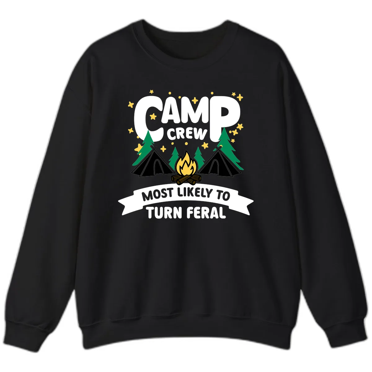 Camp Crew Most Likely To Turn Feral Sweatshirt in Black