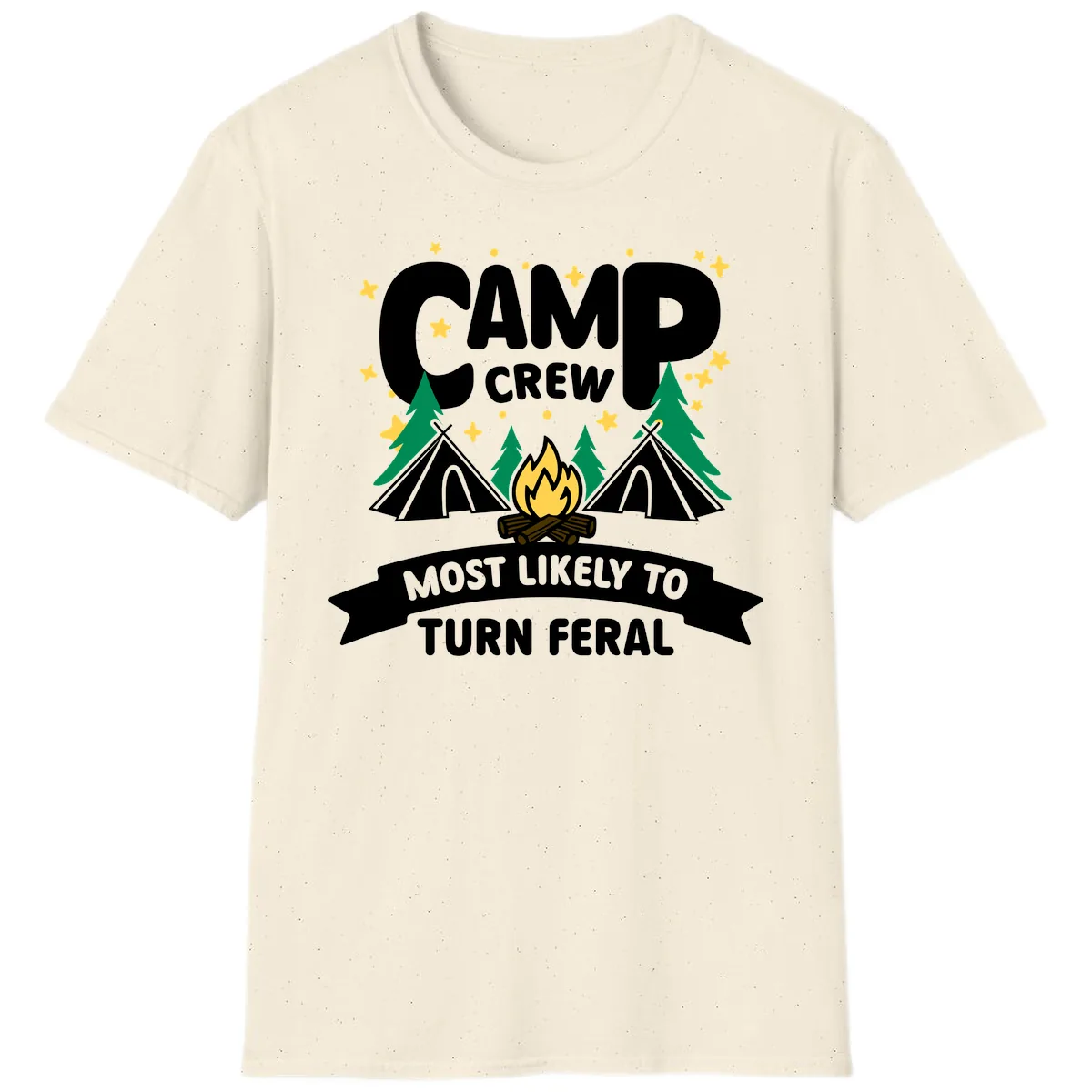 Camp Crew Most Likely To Turn Feral T-Shirt in Natural