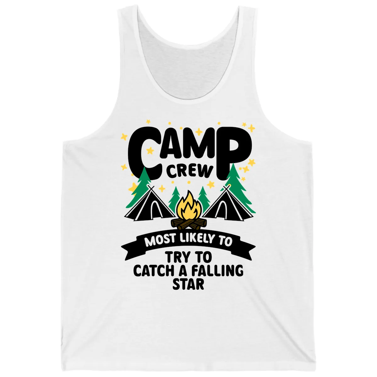 Camp Crew Falling Star Tank in White
